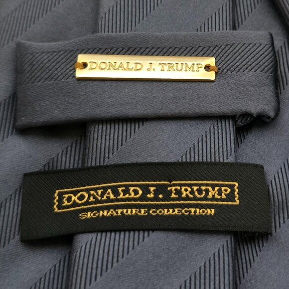 Donald J. Trump Signature Collection - Gray Gray Striped - 3 1/2" x 58 1/2" - Picture 6 of 6